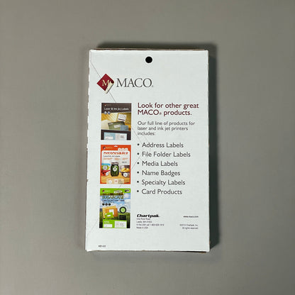 MACO Round White (6 PACK) Color-Coding Labels  3/4” Dia. 6000 Labels MR-1212