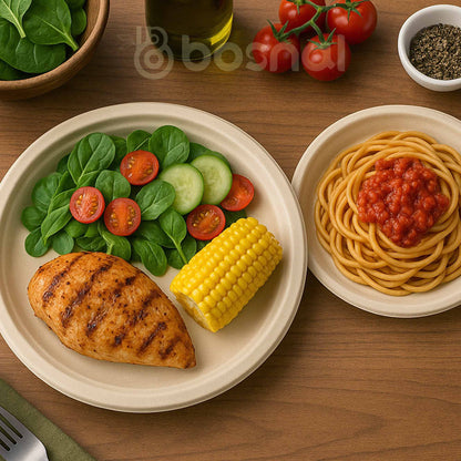 Bosnal – Sugarcane Bagasse Compostable 10 inch and 7 inch Round Plates