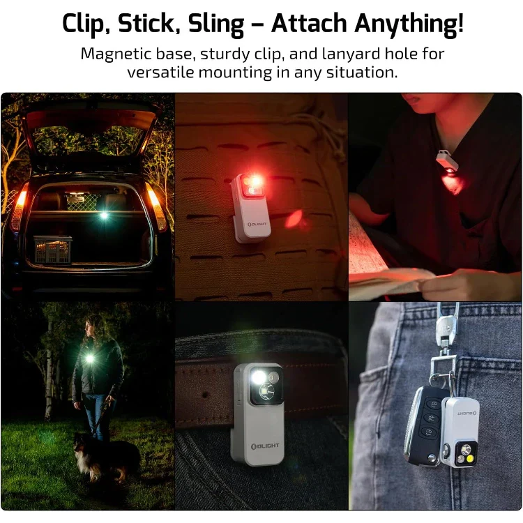 OLIGHT OCLIPPROWH Oclip Pro Clip on Flashlight with Floodlight - White