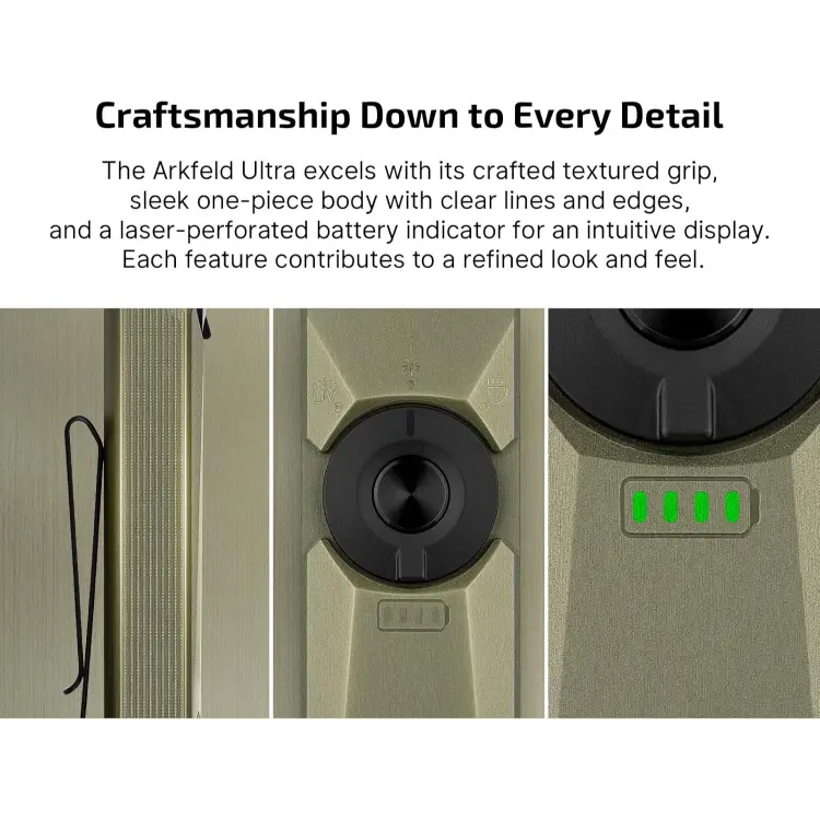 OLIGHT ARKFELDULTRAOLG Arkfeld Ultra 3-in-1 EDC Flashlight with O-aluminum Material - Olive Green CW(5700K~6700K)
