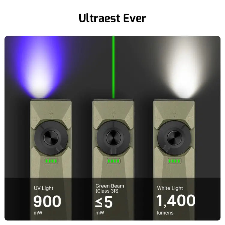 OLIGHT ARKFELDULTRAOLG Arkfeld Ultra 3-in-1 EDC Flashlight with O-aluminum Material - Olive Green CW(5700K~6700K)