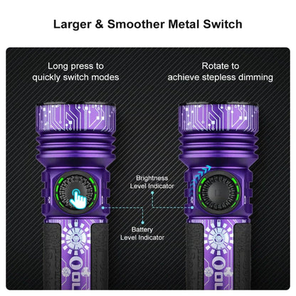 OLIGHT SEEKER4PROVIOLET Seeker 4 Pro High Power Flashlight Color - Cyber Violet CW(5700~7000K)