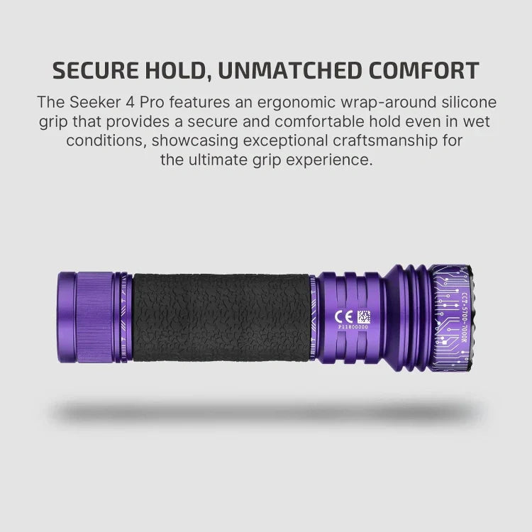 OLIGHT SEEKER4PROVIOLET Seeker 4 Pro High Power Flashlight Color - Cyber Violet CW(5700~7000K)