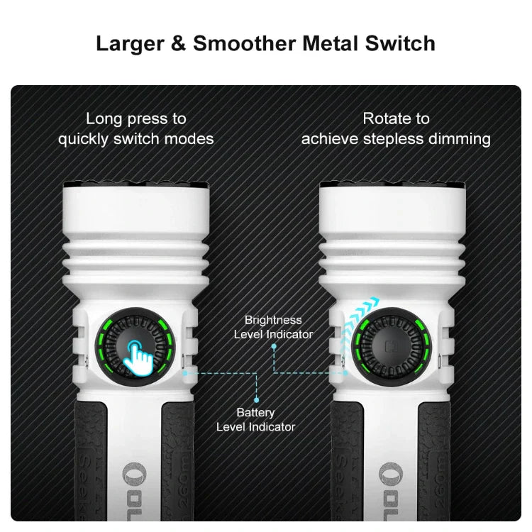 OLIGHT SEEKER4PROWH Seeker 4 Pro High Power Flashlight - White CW(5700~7000K)