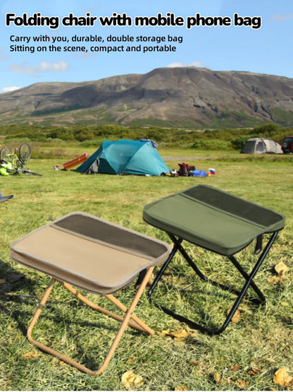 Portable Foldable Backpack Stool – Lightweight Camping Chair for Fishing, Picnic & Travel