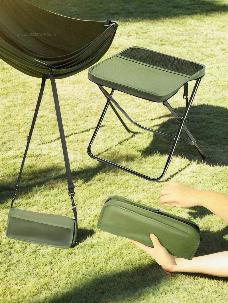 Portable Foldable Backpack Stool – Lightweight Camping Chair for Fishing, Picnic & Travel