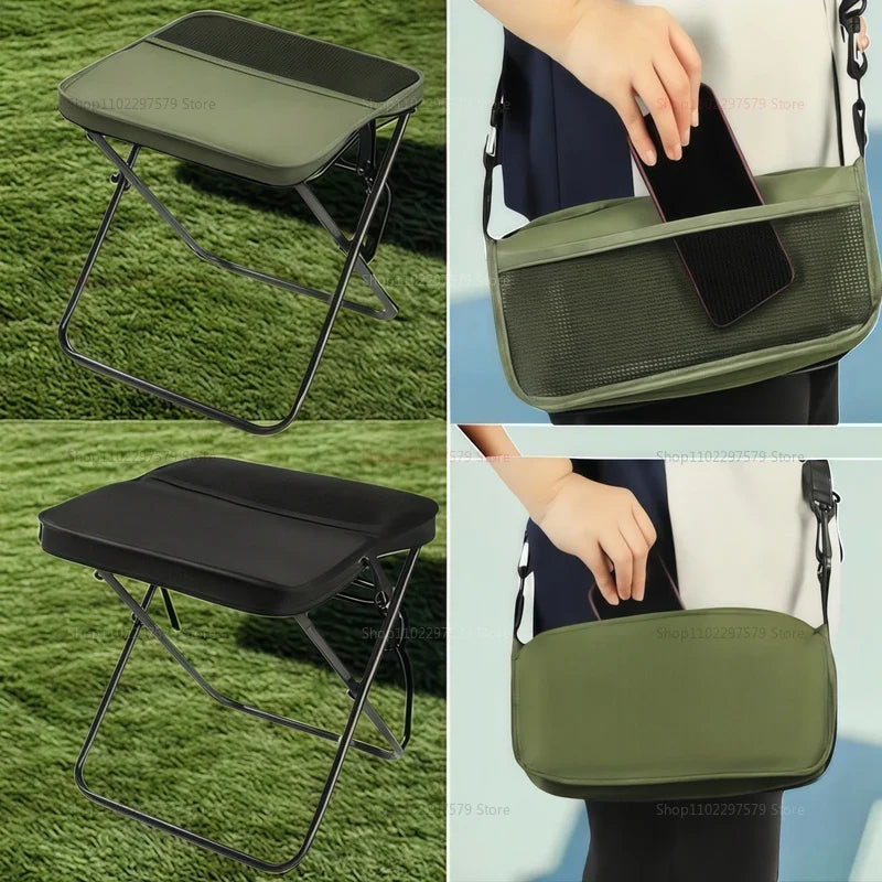 Portable Foldable Backpack Stool – Lightweight Camping Chair for Fishing, Picnic & Travel