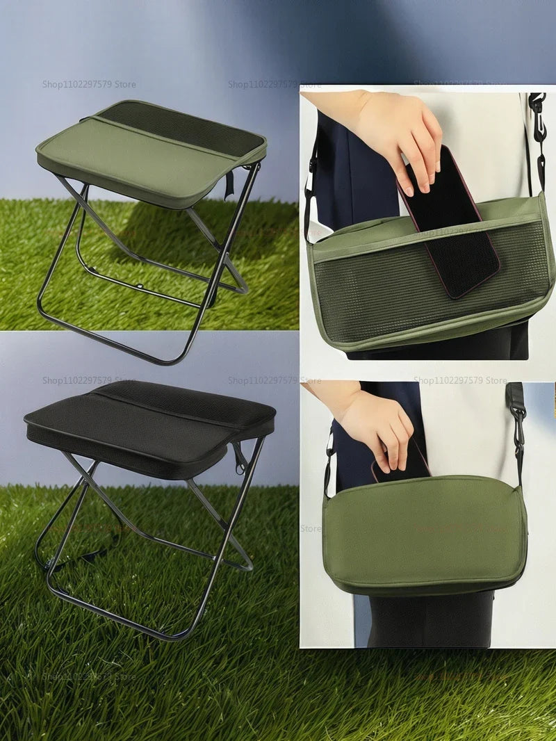 Portable Foldable Backpack Stool – Lightweight Camping Chair for Fishing, Picnic & Travel