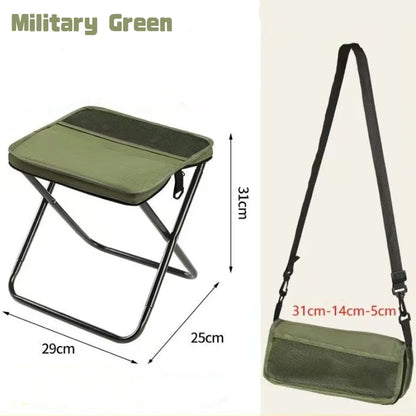 Portable Foldable Backpack Stool – Lightweight Camping Chair for Fishing, Picnic & Travel