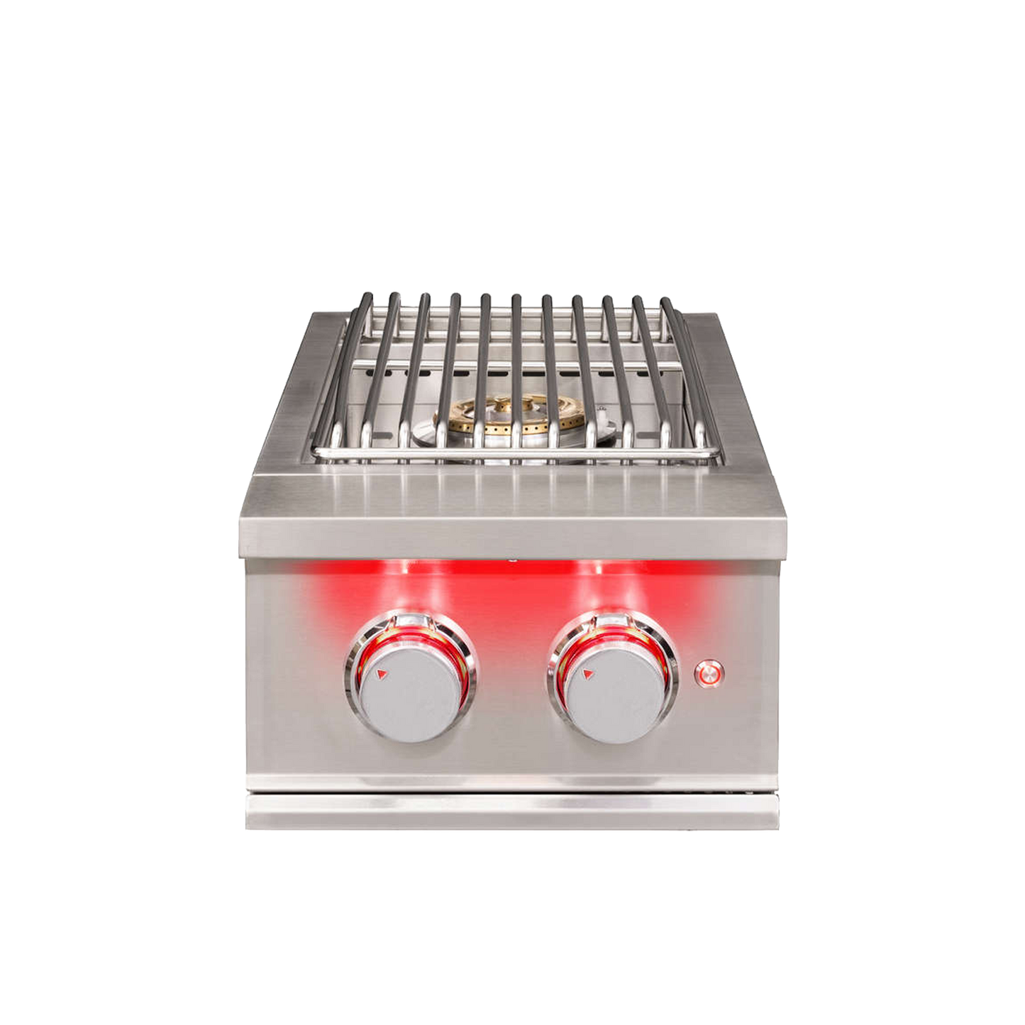 TrueFlame Built-In Double Side Burner with LED Lighting & Stainless Steel Lid