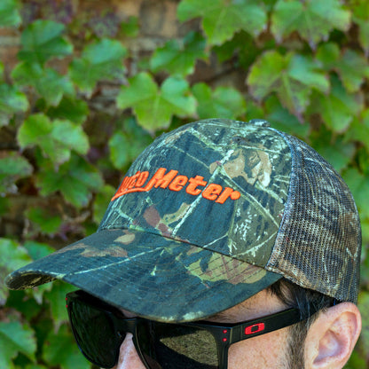 AutoMeter Hat Mesh Black w/ Velcro Hunting Camo Blaze Orange 0444