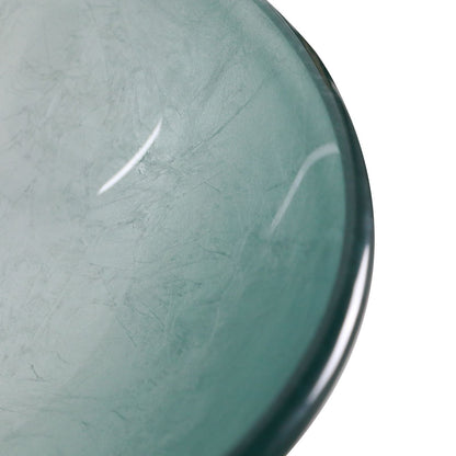 Above Counter Artistic Tempered Glass Bathroom Sink Transparent Counter Top Bathroom Single Bowl Vessel Basin