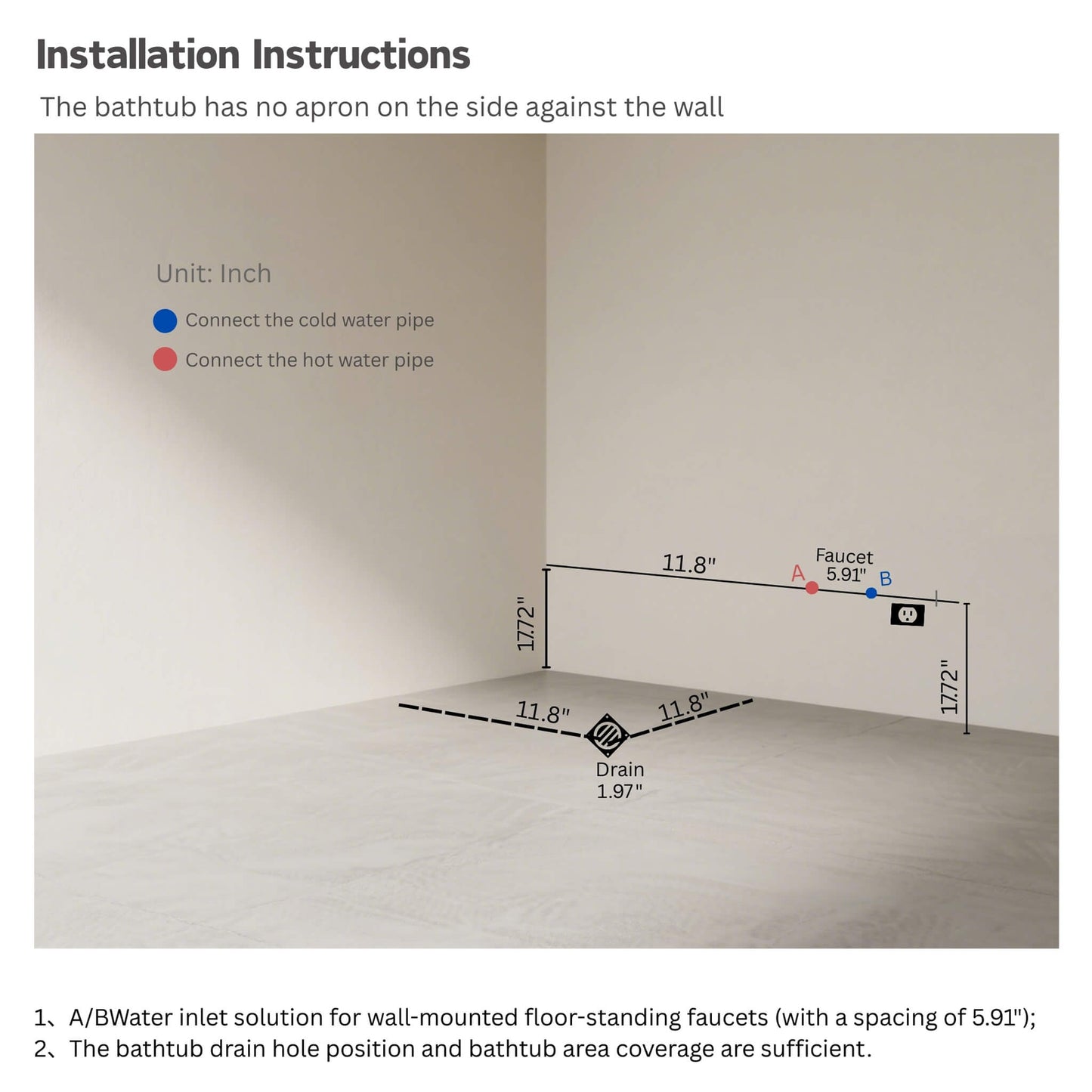 Alora 67-Inch 7-Jets Hydrotherapy Whirlpool Bathtub With Glass Panel (SAK13589)