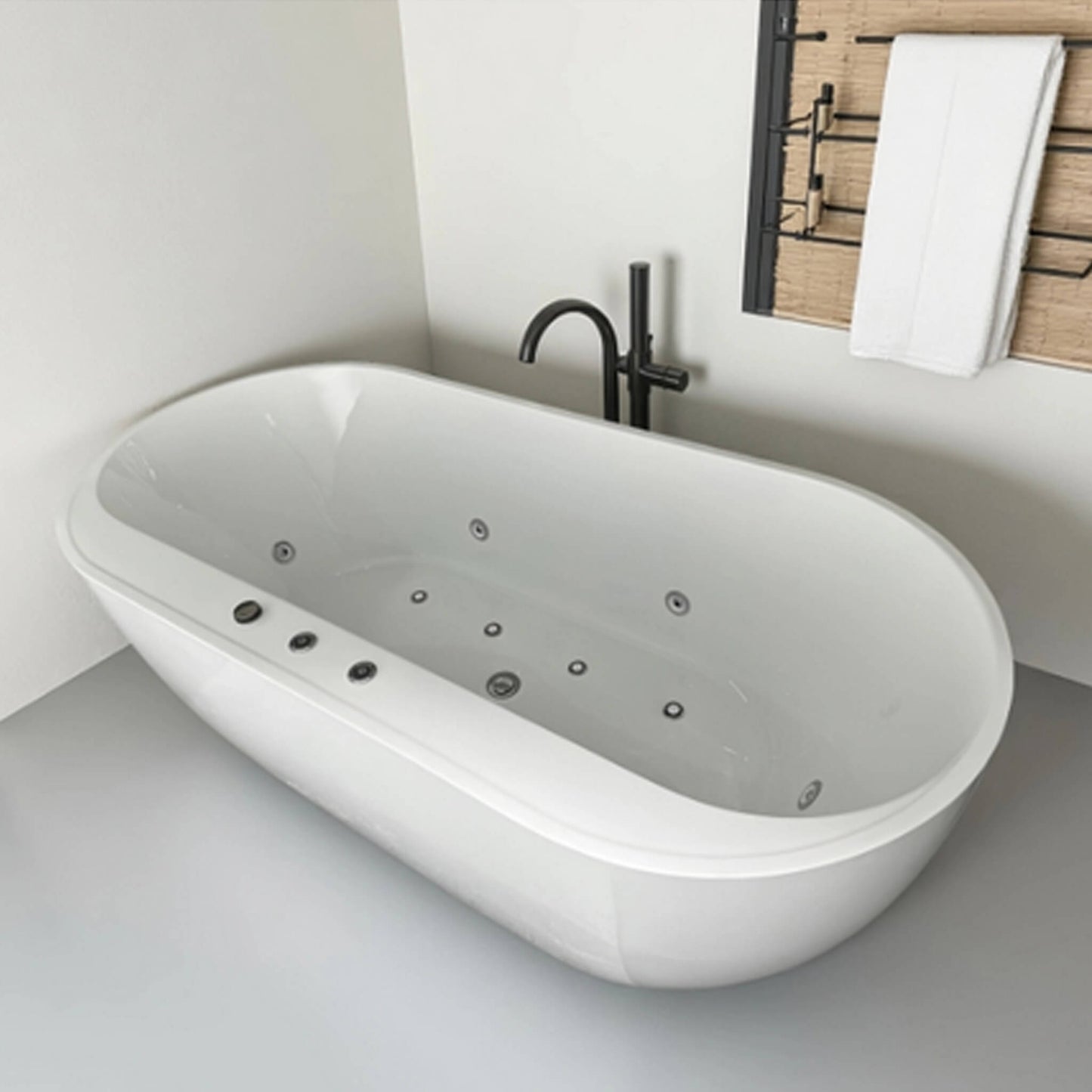 Alora 67-Inch Whirlpool Air Bath Soaking Tub With Adjustable Air Blower [No Faucet] (SAK24960)