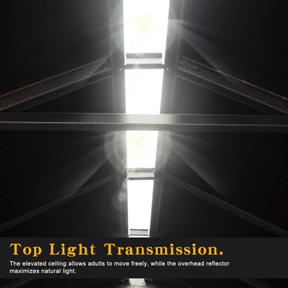 [06X08FT] Alora Heavy-Duty Outdoor All-Weather Resin Storage Shed With Lockable Doors, Windows, And Vents (SAK39874)