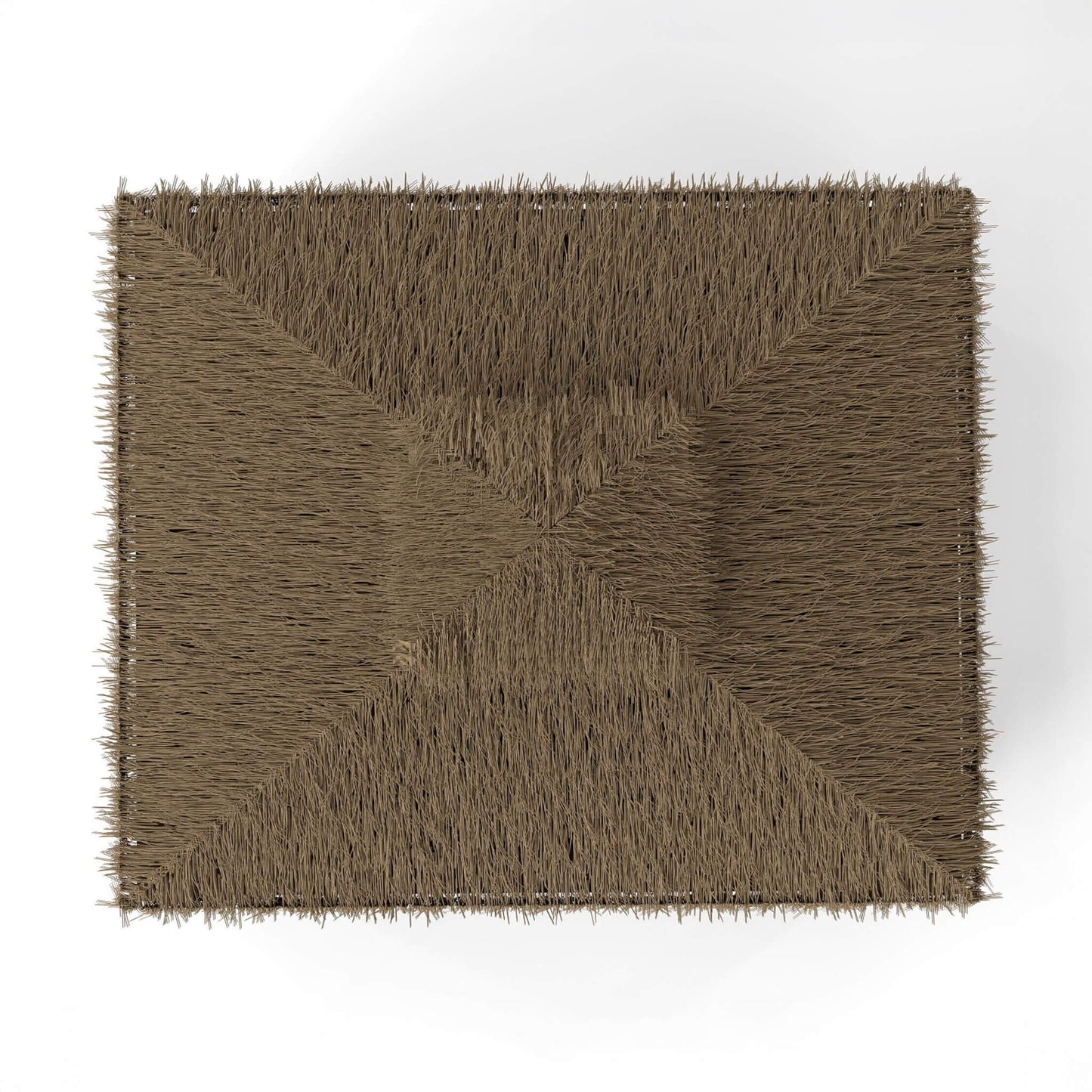 Alora Outdoor Double Canopy Aluminum Patio Gazebo With Hawaiian Thatch Roof (SAK39068)