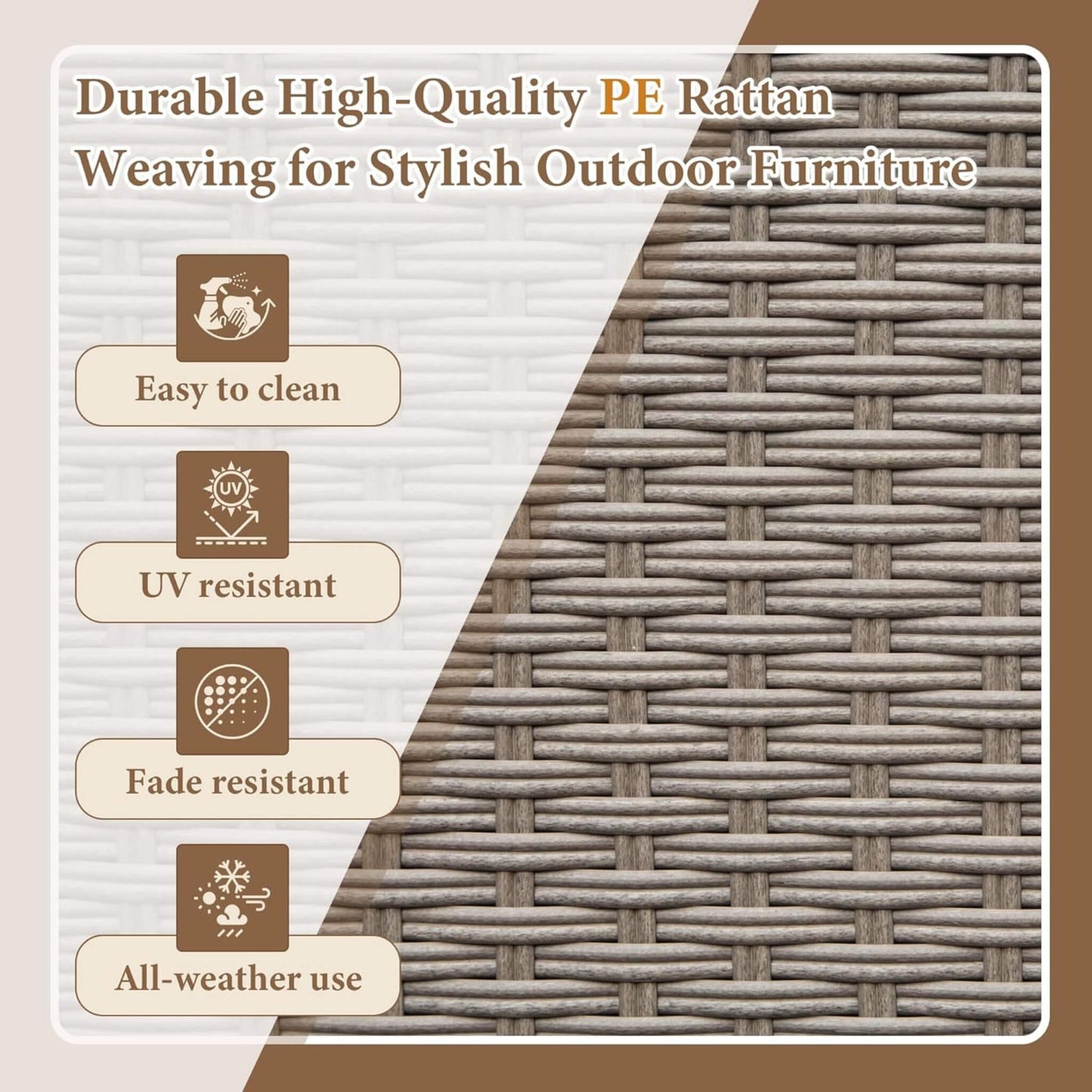 Alora Premium All-Weather Spacious Outdoor Patio Bar Table With Aluminum Frame (SAK51876)