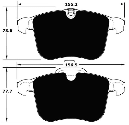 Porterfield Brake Pads for 2009 SAAB 9-3 Aero 2.8L 314mm F/Disc
