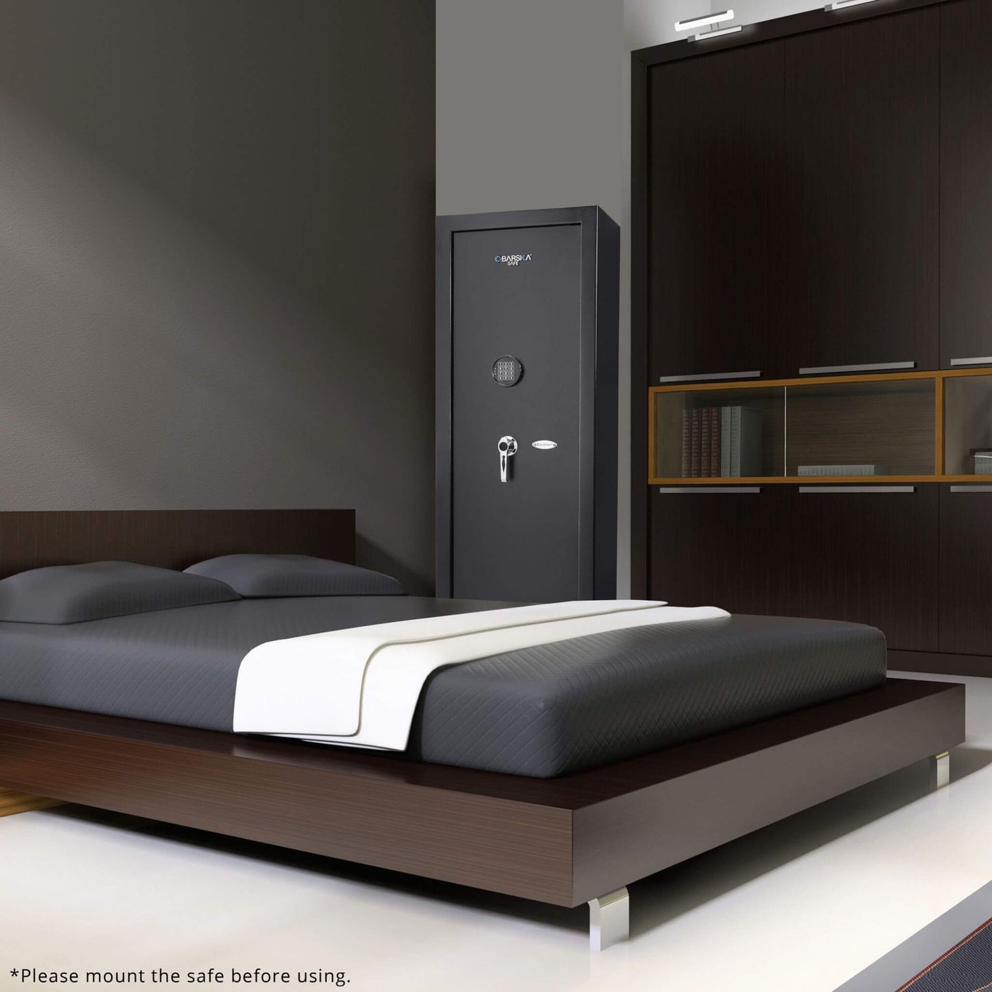 Barska 7.87 CF Extra-Large Rifle Gun Safe With Electronic Keypad And Secure Lock (SAK18420)