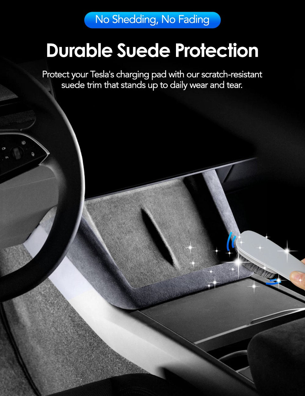 Center Console Wireless Charger Cover Trim for Model 3 Highland & Model Y Juniper