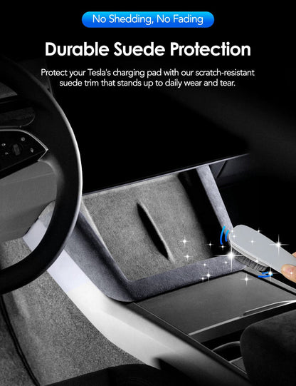 Center Console Wireless Charger Cover Trim for Model 3 Highland & Model Y Juniper