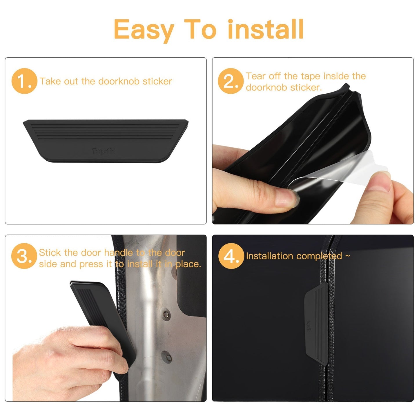 Cybertruck Door Armrest Pads (4-Pack) | Black Silicone for Comfort & Protection