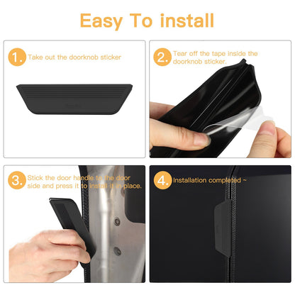 Cybertruck Door Armrest Pads (4-Pack) | Black Silicone for Comfort & Protection