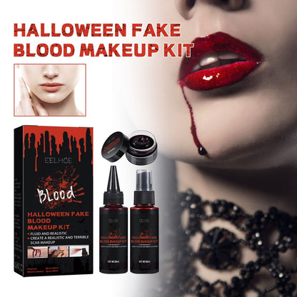 EELHOE Halloween Fake Blood Makeup Set, y Atmosphere Realistic Skin Wax Fake Blood Special Effects Makeup Set