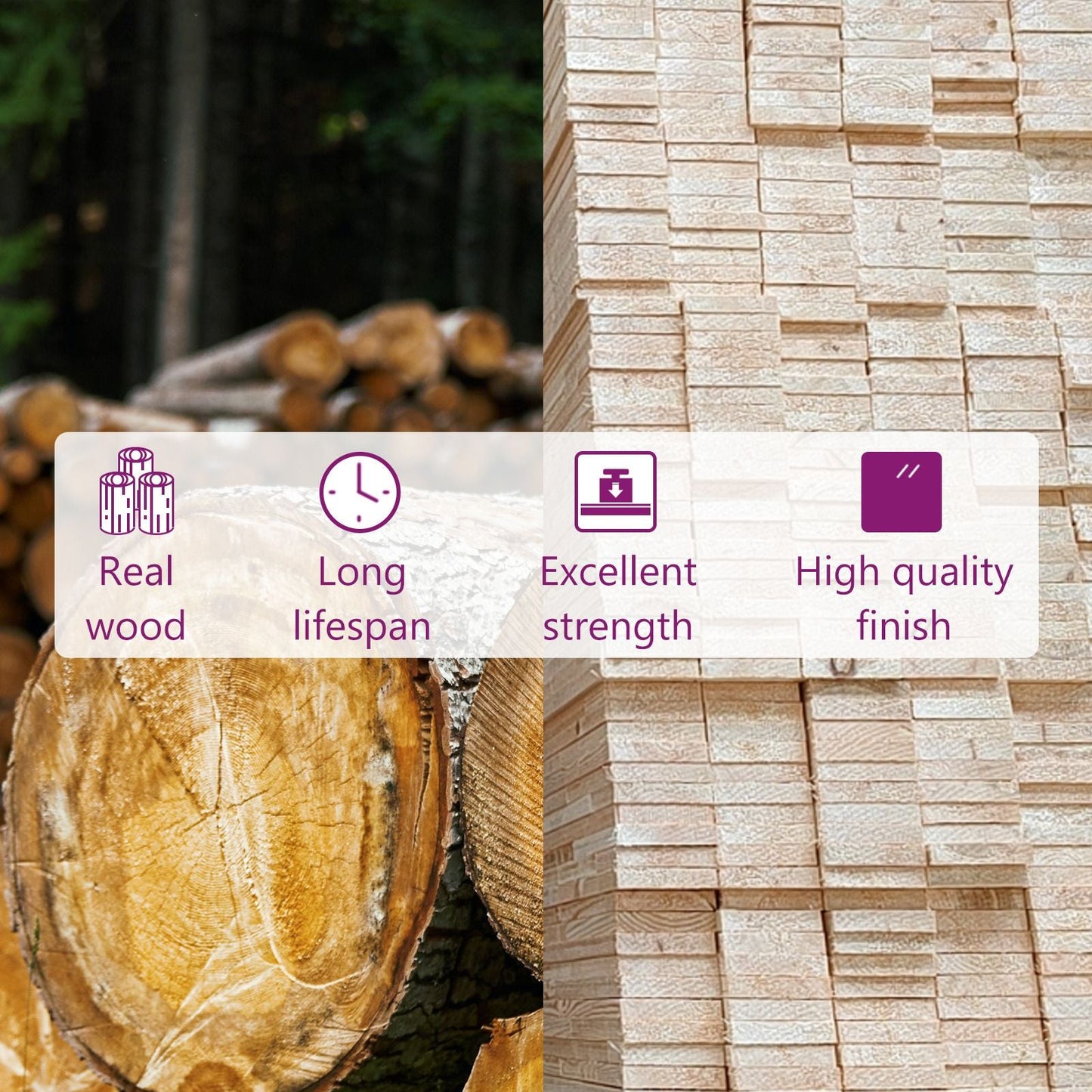 Patio Middle Sofa with Cushions White Solid Pinewood