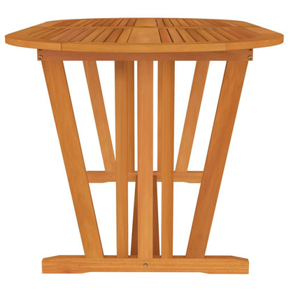 Garden Table Natural Wood Solid Eucalyptus Wood Medium Extendable