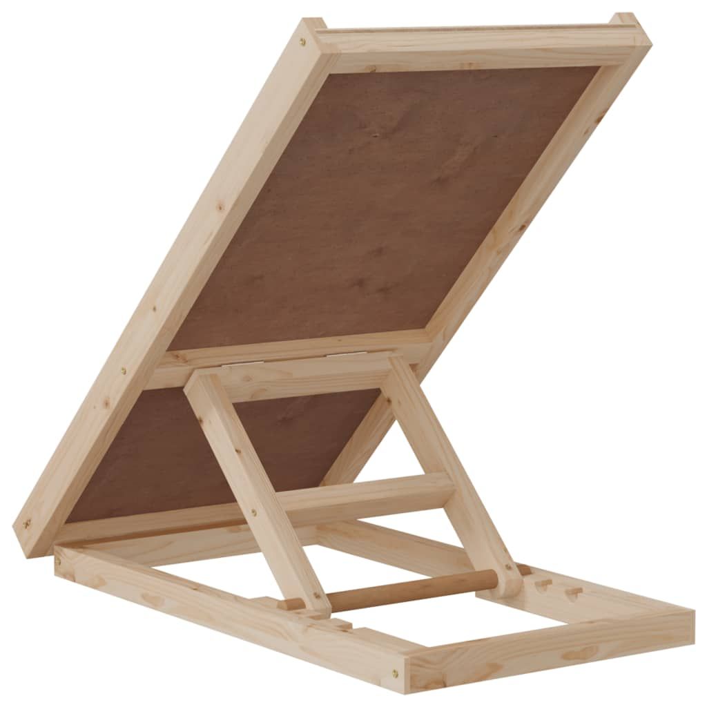Dog Ramp Grey Solid Fir Wood, Polyester 27.6 x 13.8 in Foldable