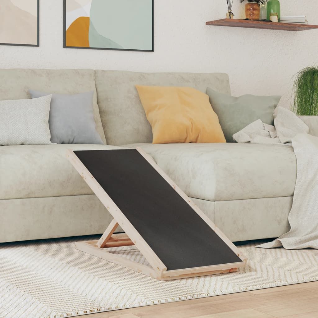 Dog Ramp Grey Solid fir wood, polyester 39.4 x 15.7 in