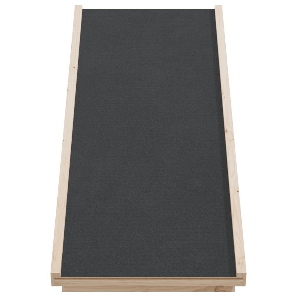 Dog Ramp Grey Solid fir wood, polyester 39.4 x 15.7 in