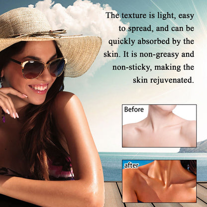 OUHOE Dark Tanning Lotion, Summer Outdoor Sun Relief For Uneven Skin Tone Moisturizing Refreshing Black Care Lotion