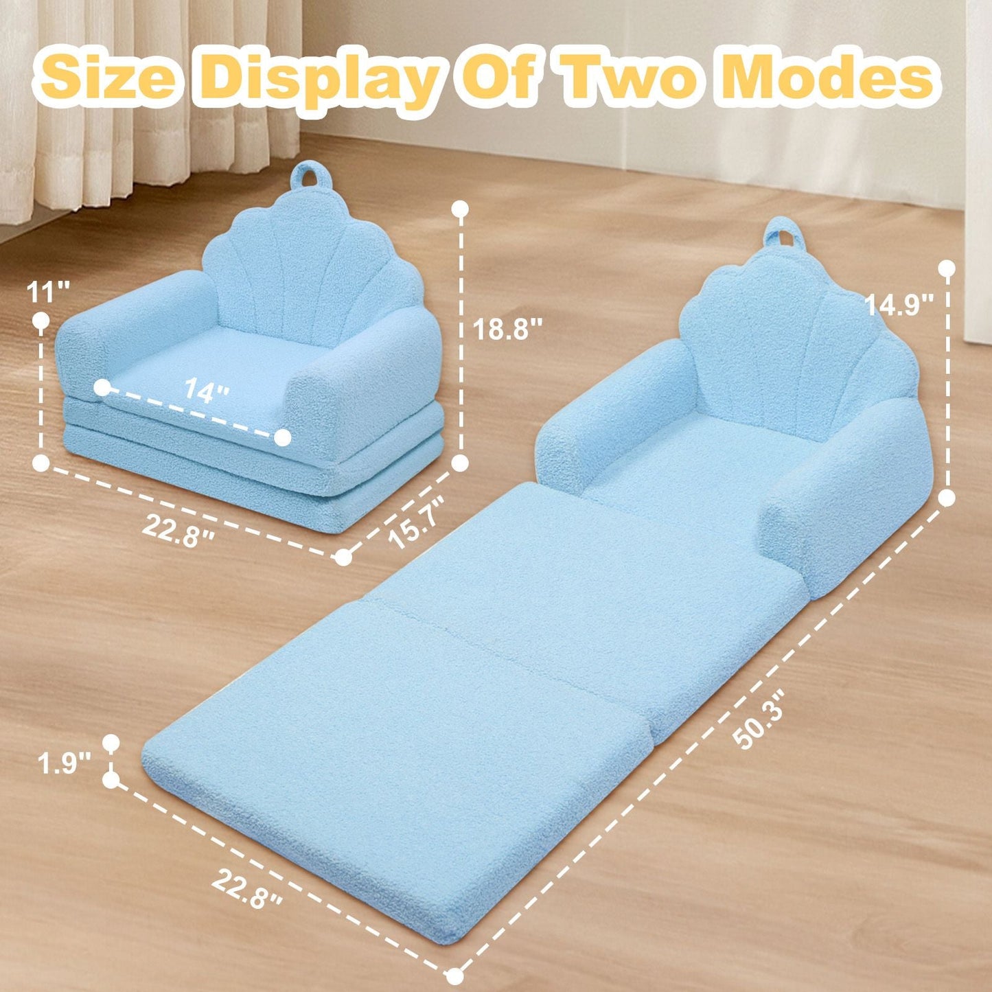 Shell-Shaped Convertible Dog Bed Sofa (22.8"x18.8"x15.7"): 2-in-1 Pet Bed & Couch With Machine-Washable Cover, Stylish Colors For Small/Medium/Large Dogs & Cats