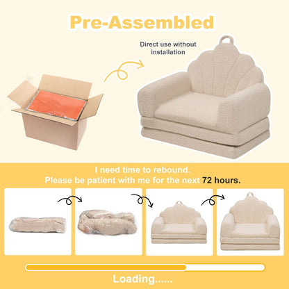 Shell-Shaped Convertible Dog Bed Sofa (22.8"x18.8"x15.7"): 2-in-1 Pet Bed & Couch With Machine-Washable Cover, Stylish Colors For Small/Medium/Large Dogs & Cats