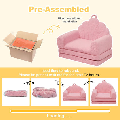 Shell-Shaped Convertible Dog Bed Sofa (22.8"x18.8"x15.7"): 2-in-1 Pet Bed & Couch With Machine-Washable Cover, Stylish Colors For Small/Medium/Large Dogs & Cats