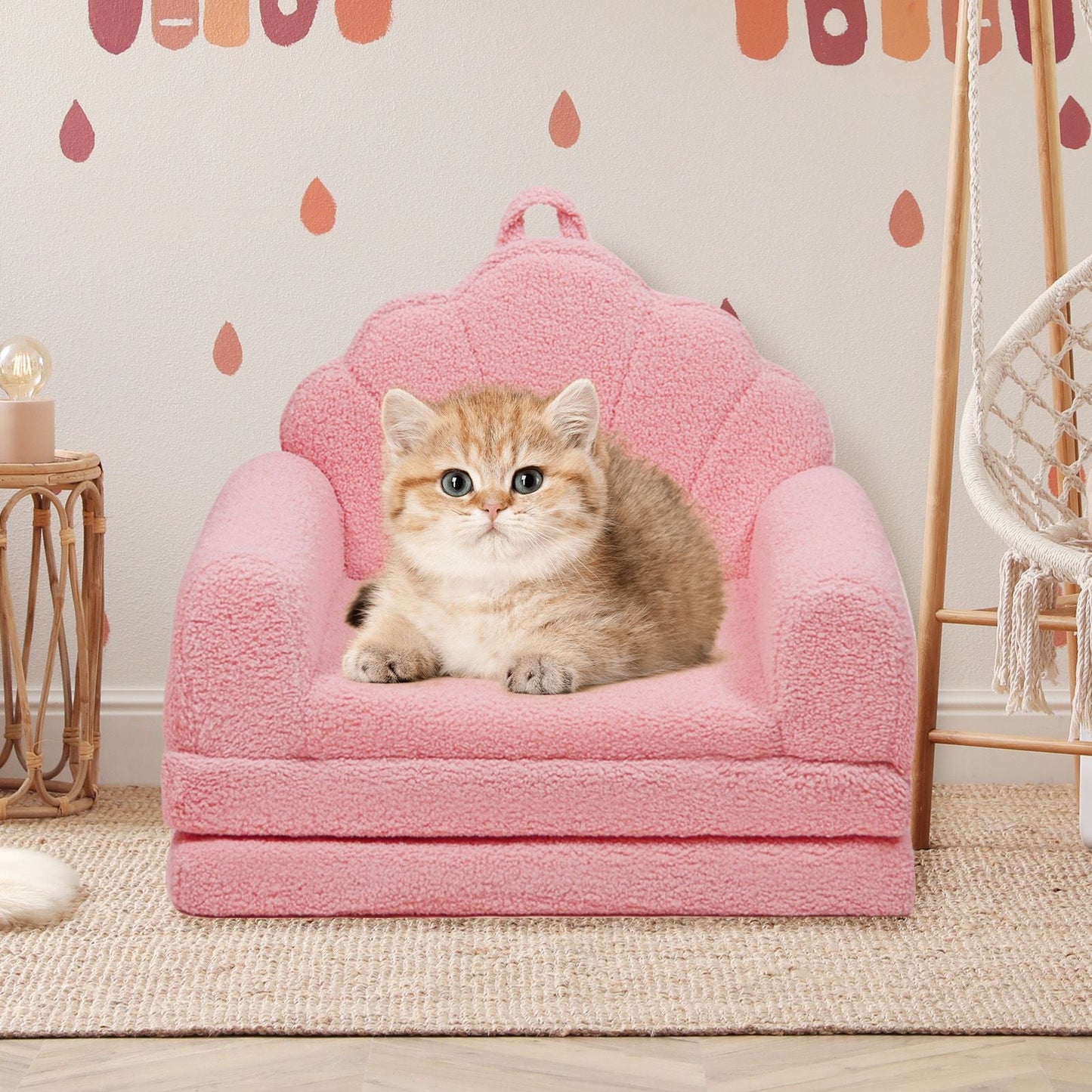 Shell-Shaped Convertible Dog Bed Sofa (22.8"x18.8"x15.7"): 2-in-1 Pet Bed & Couch With Machine-Washable Cover, Stylish Colors For Small/Medium/Large Dogs & Cats