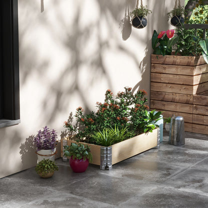 Raised Garden Bed, Foldable Wooden Planters for Outdoor Vegetables, Flowers, Herbs, Plants, Easy Assembly