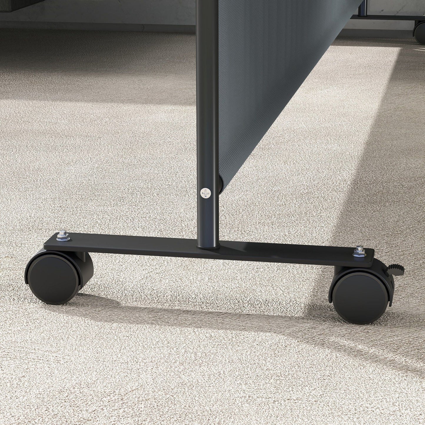 Outdoor Room Divider with Castor Wheels, Rolling Privacy Screen for Patio Backyard Pool Hot Tub, 6ft Tall