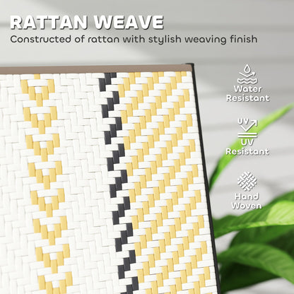 Outdoor Wicker Chairs Set of 2 with 5-Position Adjustable Backrest, Armrest, Steel Frame, Orange