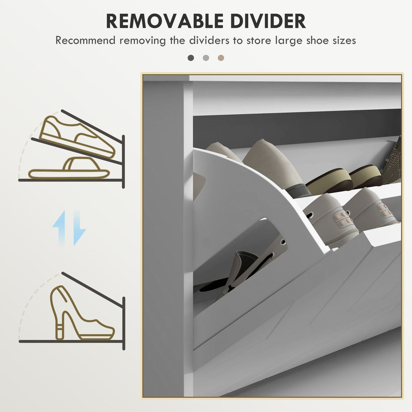 Shoe Storage with Seat, Upholstered Hallway Bench, Shoe Bench with Flip Drawer, Adjustable Shelf for 10 Pairs of Shoes