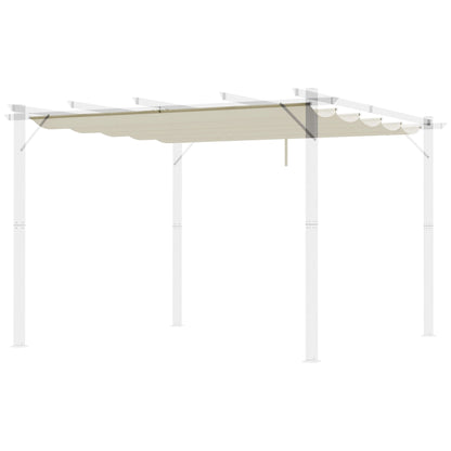 Retractable Replacement Pergola Canopy for 10' x 10' Pergola, Pergola Cover Replacement, Cream White