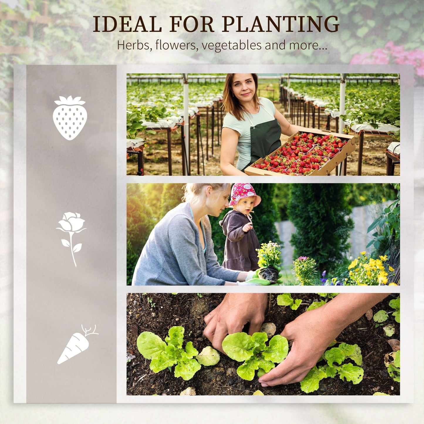 Steel Raised Garden Bed, Set of 5 Large Box Planters for Outdoor Plants Vegetables Flowers Herbs, 8x8x1ft, Grey