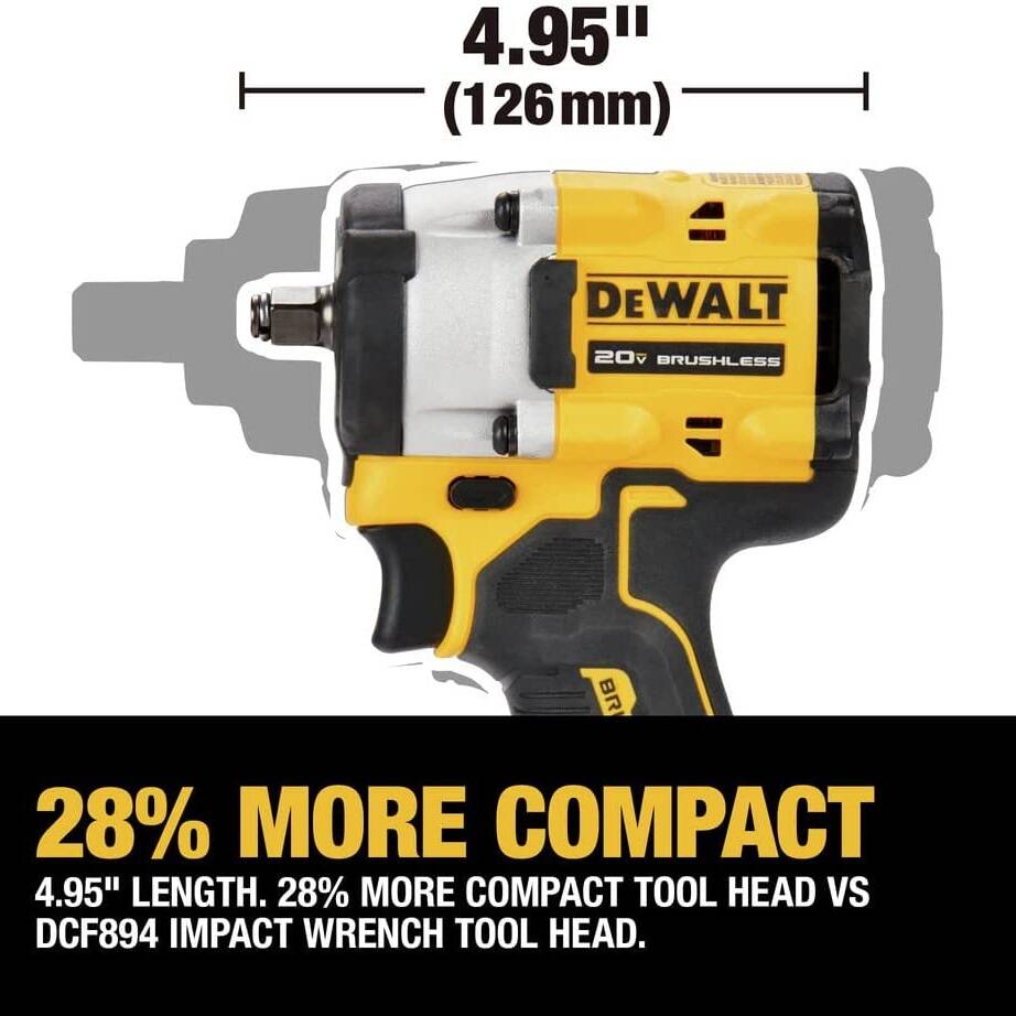 DEWALT DCF923B ATOMIC 20V MAX* 3/8 in. Cordless Impact Wrench with Hog Ring Anvil (Tool Only)