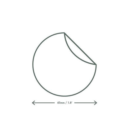 Vegware 1.7 in Round Compostable Sticker, Paper with Compostable Adhesive (QTY 1000), SKU VRST45