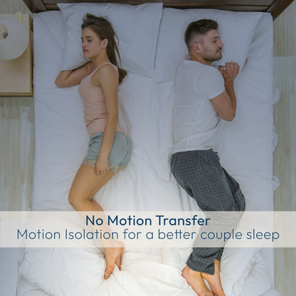 12'' Hybrid Queen Size Mattress, Pocket Spring & Memory Foam, Medium Firm Support, CertiPUR-US Certified, Fiberglass-Free, Pressure Relief for Back Pain & Better Sleep