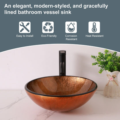 Above Counter Artistic Tempered Glass Bathroom Sink Transparent Counter Top Bathroom Single Bowl Vessel Basin