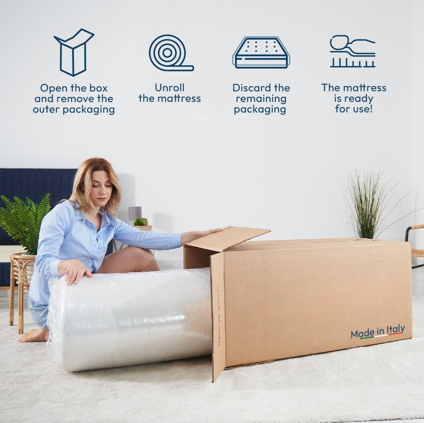 12'' Hybrid Queen Size Mattress, Pocket Spring & Memory Foam, Medium Firm Support, CertiPUR-US Certified, Fiberglass-Free, Pressure Relief for Back Pain & Better Sleep