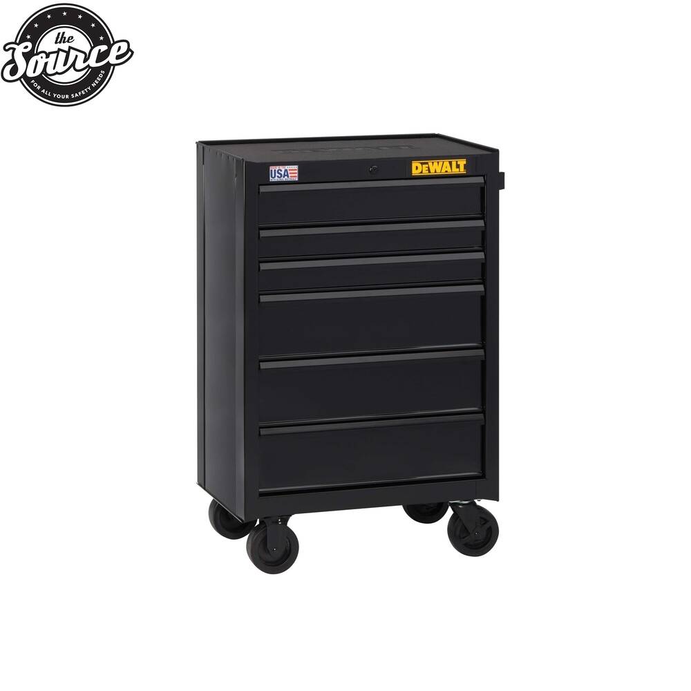 DEWALT 700 Series Husky Rolling Tool Cabinet, 26 in Wide, 6-Drawer, Roller ToolBox Organizer Chest Workbenches